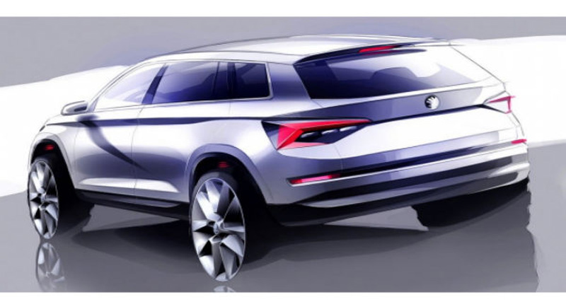 Skoda ने जारी किए Kodiaq SUV के स्केच<br>